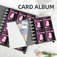 Album de collection de cartes à collectionner de 3 / 3,5 pouces, classeur de cartes élastique à 9 pochettes avec logo personnalisé