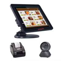 Pantalla táctil de 13,3 pulgadas, Terminal POS todo en uno, máquina registradora, dispositivo de cajero, Software de sistemas Pos para restaurante minorista