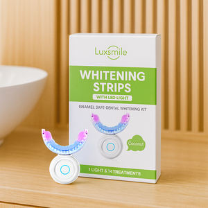 Luxsmile <span class=keywords><strong>V34</strong></span> Blanco sin peróxido Premium Vegan Dry Mint Venta al por mayor 28 Tiras de blanqueamiento dental con sabor a fruta Certificado Ce - Product Image 1