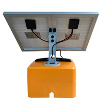 Clôture Électronique Solaire pour Bétail, Unité Principale à Double Écran avec Réglage de Tension, Filet de Clôture Électrique pour Bovins, Ovins et Porcins