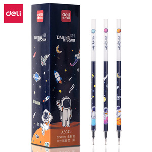 Deli A5041 Neutral <b>Pen</b> <b>Refill</b> 0.38mm Full Needle Tube Black For Writing And Exams - Product Image 1