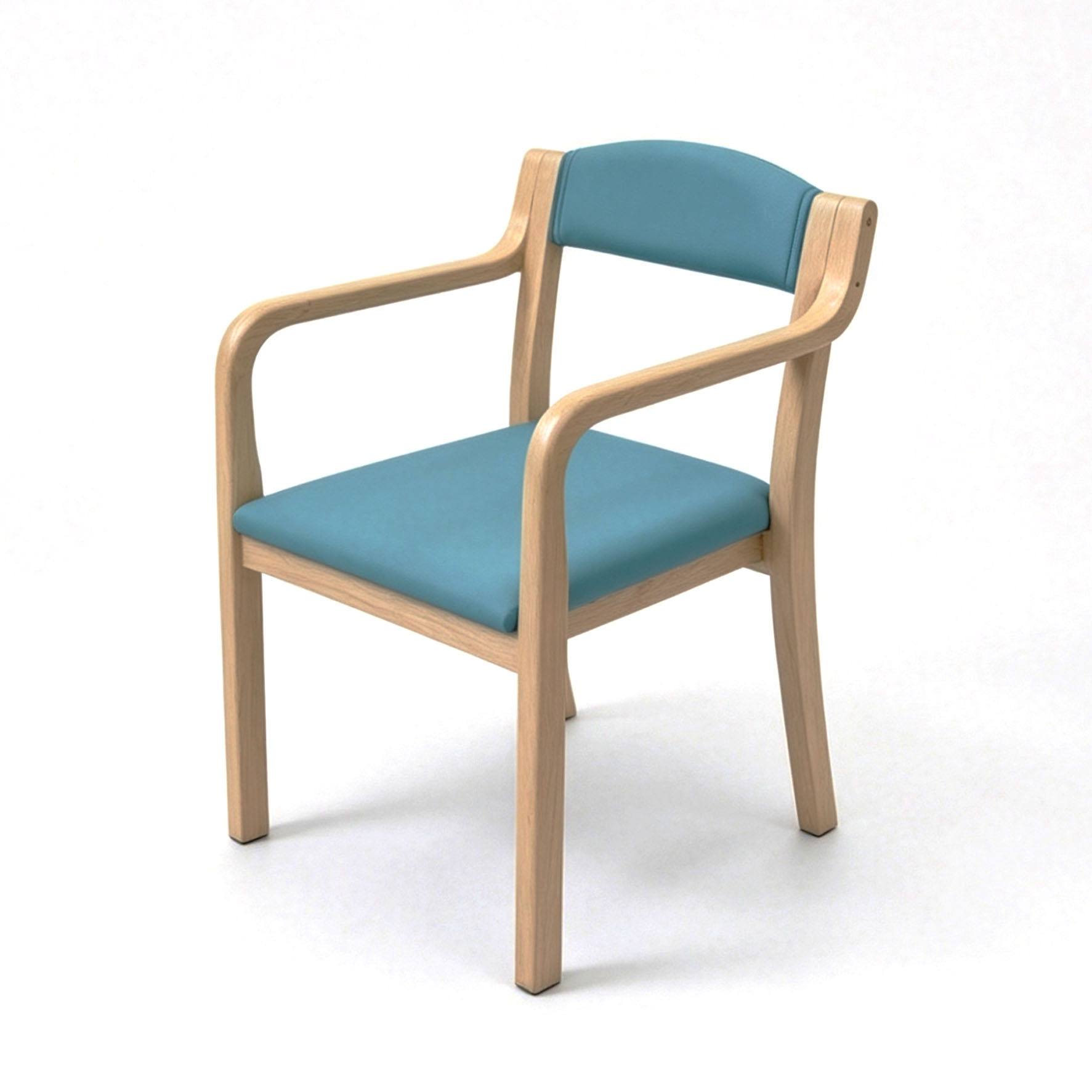 Tabouret en PU couleur bois naturel