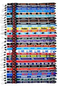 Cordón de poliéster Premium de 2 caras <span class=keywords><strong>NFL</strong></span> Logo 32 equipos de fútbol llavero Correa desmontable accesorio para cámara de teléfono móvil hecho en EE. UU. - Product Image 5