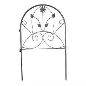 Borda de borda para decoração, 5 peças, dobrável para jardim, fio de metal, cerca de 24 inx10ft, borda de borda para jardim