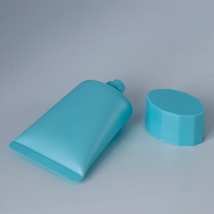 Custom 150 ml 200 ml 250 ml 8 oz Blue Cosmetic <b>Sunscreen</b> Bottle Body Lotion Cream Tube Soft Squeeze with Unique Screw Lid - Product Image 6