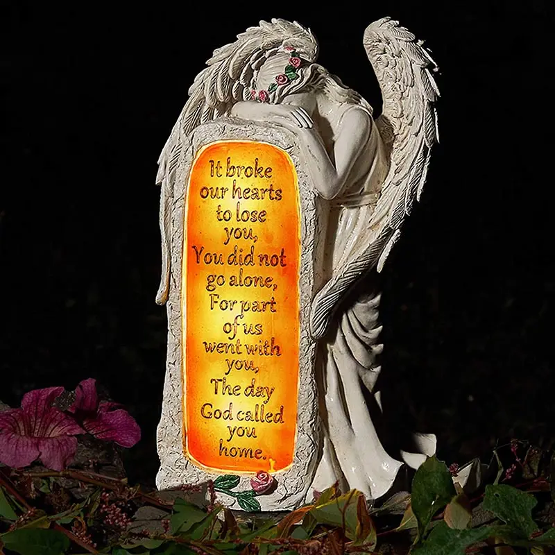 Solar Angel Figurines Lights For Garden Decoration Yard Art Memorial Gifts For Loss Of Loved One