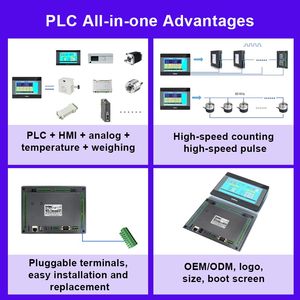 Coolmay HMI PLC Touch Screen Digital Programmable <b>Controller</b> All-in-one Machine EX3G-8100H Plc Programmable Contro - Product Image 2