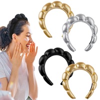 Lot de 4 bandeaux et bracelets de spa pour le lavage du visage, bandeau en peluche pour soins de la peau, pince à cheveux douce, accessoires de maquillage pour femmes