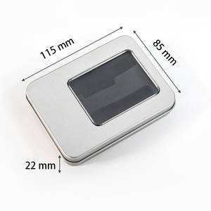 Hộp Thiếc Giáng Sinh Cấp Thực Phẩm Để Đóng Gói Hiện Tại Hộp Quà Tặng Kẹo Trừu Tượng Chủ Đề Giáng Sinh Hộp Thiếc Có Cửa Sổ <span class=keywords><strong>Pvc</strong></span> Trong Suốt - Product Image 3