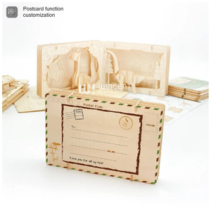 Puzzle en <span class=keywords><strong>bois</strong></span> <span class=keywords><strong>3D</strong></span> Wincent Dinosaure T-Rex Boîte à ombre Diorama de la jungle Kit de modélisme DIY Jouet éducatif STEM Décoration Cadeau Enfants - Product Image 3