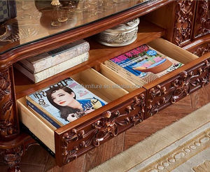 Design classico di lusso salotto <span class=keywords><strong>Tv</strong></span> stand in legno puro intagliato a mano <span class=keywords><strong>Tv</strong></span> stand di alta qualità europeo <span class=keywords><strong>tv</strong></span> tavolo - Product Image 5