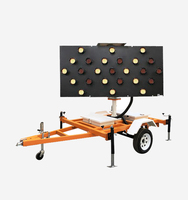Panneau de signalisation routière LED clignotant solaire pliable flexible avec flèches, étanche IP58, pour zone de construction routière, première qualité, 1 km