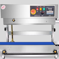 Machine de scellage automatique verticale électrique 2026 770 en acier avec prise britannique pour film continu