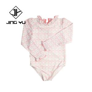 Traje de Baño de una Pieza para Niñas, de Manga Larga, con Protección Solar UPF50+, Estampado Veraniego, de Alta Calidad y Personalizado - Product Image 1