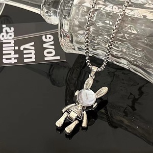 All'ingrosso per ragazzi Hip Hop collana mobile coniglio meccanico Design su maglia catena maglione accessorio felpa per gli amanti - Product Image 5