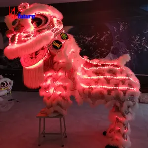 चीन शेर नृत्य प्रामाणिक बांस बुनाई और Foshan शेर नृत्य दक्षिण शेर और ऑस्ट्रेलियाई ऊन शेर