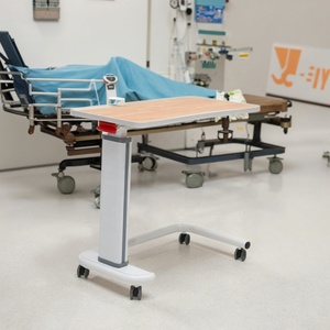 Table de chevet moderne en ABS avec surface ignifuge et réglage en hauteur pour hôpital, hôtel et accès des patients à la salle à manger - Product Image 2