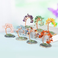Árbol de Cristal Natural al por Mayor, Pequeño Árbol de Reiki, Feng Shui, Árbol de la Abundancia, Decoración Pulida para Mesa, Regalo de Sanación
