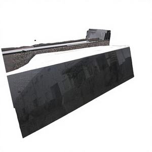 Dalles de granit noir absolu moderne carreaux de pierre naturelle polie cuisine salle de bain bloc extérieur forme de carrelage finition aiguisée - Product Image 1