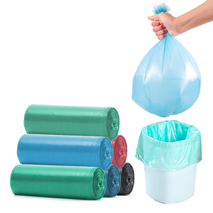 Waterproof hdpe colored scented transparent garbage household car kitchen waste bin draw string plastic trash bag