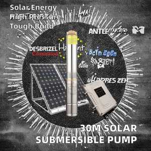 High Pressure 30 Meter Borehole Solar <b>Submersible</b> <b>Pump</b> System New Solar Powered Water <b>Pump</b> with OEM Support - Product Image 2