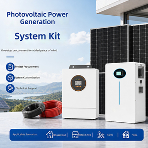 Système d'énergie solaire domestique complet de 16 kWh avec panneaux en silicium monocristallin, contrôleur MPPT, batterie LifePO4, onduleur solaire - Product Image 2