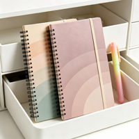 Fabricante de agendas y cuadernos mensuales personalizados con cubierta de tela, impresión en lámina dorada, encuadernación cosida y espiral, para regalo.