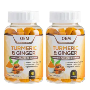 Grosir Permen Anti-radang Kunyit Gummy Curcumin Jahe, Kunyit Curcumin Gummies