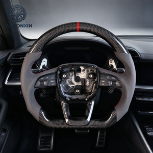 Volante Personalizado de Cuero Rojo y Fibra de Carbono para Audi A3 A4 A5 A6 A7 A8 Q3 Q5 Q7 Q8 TT R8 RS3 RS4 RS5 RS6 S3 S4 S5 S6 S7 - Product Image 3