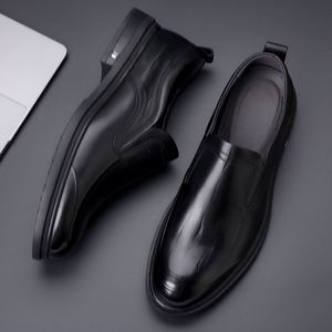 2026 Spring <b>Men's</b> Leather <b>Shoes</b> British Style Casual Business <b>Shoes</b> <b>for</b> <b>Work</b> Black Slip on Genuine Leather <b>Shoes</b> <b>for</b> <b>Men</b> - Product Image 6
