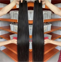 Extensions de cheveux double drawn, mèches de cheveux humains lisses super double drawn, cheveux indiens non traités, cheveux bruts cambodgiens double drawn