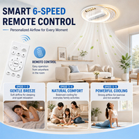 Ventilateur de plafond intelligent sans pales avec éclairage LED, moteur DC et commande par télécommande/application ; idéal pour les salons et les chambres à coucher