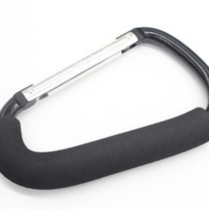 Mosquetón de aleación de aluminio de 16x10 cm y 14x8 cm con agarre de goma para carrito de compras y uso en exteriores - Product Image 5