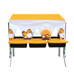 Nueva Caja de Nidificación para Gallinas de Acero Galvanizado y PVC con 3 Orificios y Recolección de <span class=keywords><strong>Huevos</strong></span> para Gallinas Ponedoras, Equipo para Granjas Avícolas - Product Image 2