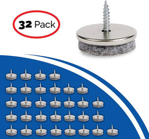 Protecteur pour jambe de chaise de 28mm, 1 pièce, diapositives de siège, <span class=keywords><strong>antidérapant</strong></span>, tampon en feutre glide, pour meubles avec vis - Product Image 5