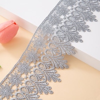 Ruban de dentelle de Venise large de 8,5 cm, dentelle florale brodée pour la couture, l'artisanat, l'embellissement de robes de mariée