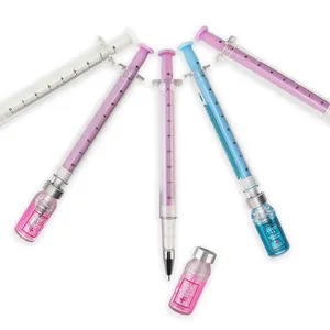 Seringa para injeção médica kawaii, canetas em gel para presente criativo com logotipo personalizado