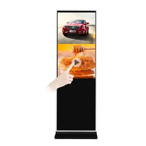 Floor standing advertising video player 43 49 55 inch indoor totem lcd digital signage