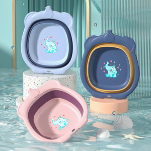 Foldable Apple Shaped Washbasin For Infants Toddler Baby Bath Multi Function Hanging Hand Washing Diaper Care 0-12 Months - Product Image 1