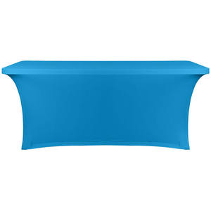 Custom Logo 6ft 4ft 8ft Fitted Stretch Spandex Anti-Wrinkle Digital Printed Square Table Cover Wedding Party Trade Show AOZHAN - Product Image 2