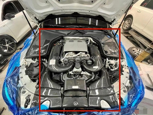 Kit de Tubo de Admisión de Aire de Fibra de Carbono Seca con Filtro de Aire, Sistema de Admisión de Alto Rendimiento para <span class=keywords><strong>Mercedes</strong></span> Benz W205 C63 C63S C63 Coupé 4.0T - Product Image 3