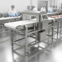 Détecteur de métaux alimentaire à convoyeur commercial, haute sensibilité, multifréquence, machine d'inspection alimentaire, couleur et taille personnalisées