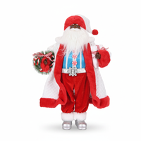 Squichis de Noël modernes de qualité supérieure pour magasin, 45 cm, en velours rouge, décorations de table de Noël