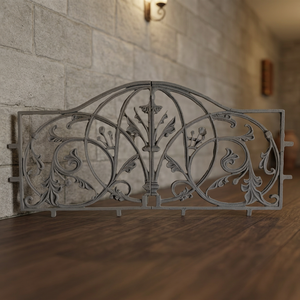 Wrought Iron Balustrade Railing Decorative Handrail Ornamental Balcony Guardrail Traditional Outdoor Villa Bathroom Garden Rust - Product Image 3