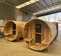 Sauna extérieur commercial pour 2 à 4 personnes, sauna traditionnel humide et sec avec chauffage