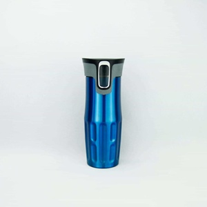 New Cross-Border 14 OZ <b>Double</b>-<b>Walled</b> Stainless Steel Vacuum Tumbler One-Button Lid Minimalist Design 6-12 Hours Insulation - Product Image 4