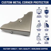 Protections d'angle en métal ODM, finition résistante à la corrosion pour les coins des armoires et des placards