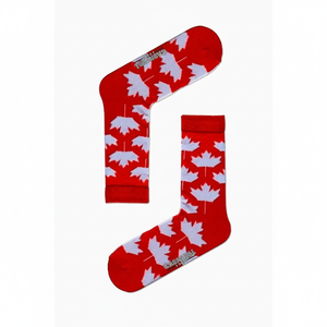 Colorful Nylon <b>Socks</b> Canadian Flag Design Breathable Disposable One Size Fits All for Daily Use Print Pattern for All Seasons - Product Image 2