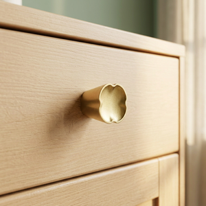 Stylish Brass Cabinet Knobs PVD Gold Finished Furniture Visual Appeal for Kitchen Durable Modern Design Dresser Draware <b>Used</b> - Product Image 2