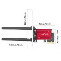 Tarjeta de Red Inalámbrica WiFi6 AX900 PCIe, 802.11AX 900Mbps Wifi 6 BT 5.4, Adaptador WiFi PCIe de Doble Banda para Computadora